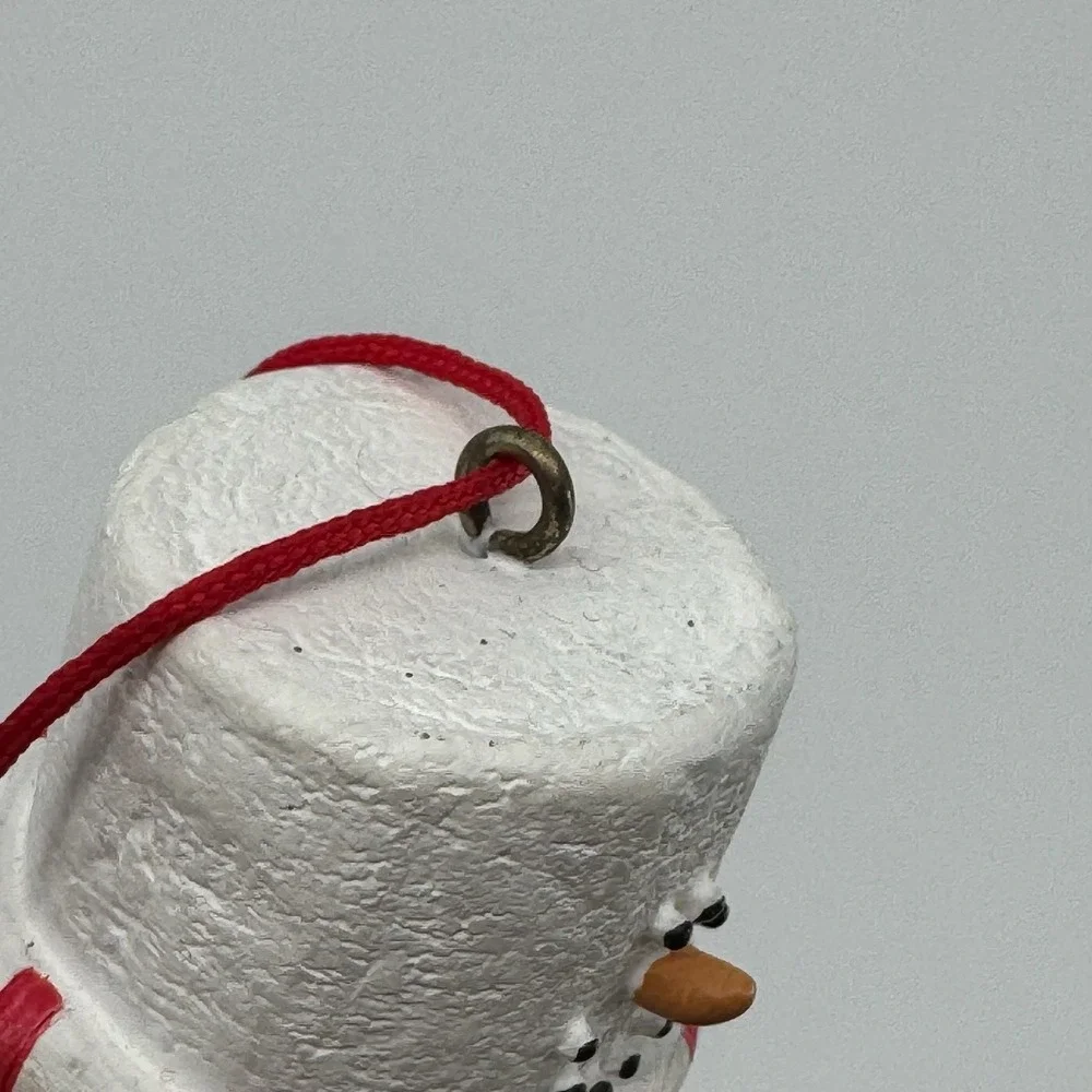 Vtg The Original Smores Marshmallow Snowman Ornament Midwest Christmas Hot Cocoa